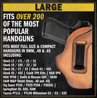 Load image into Gallery viewer, The Defender Leather IWB Holster - S&W Shield/Glock/XD Handguns - Lifetime Warranty - Made in USA