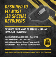 Load image into Gallery viewer, The Ultimate Suede Leather IWB Holster - J Frame / 38 Special - Lifetime Warranty - Made in USA