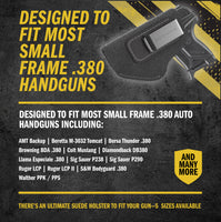Load image into Gallery viewer, The Ultimate Suede Leather IWB Holster - Small Size | Fits Ruger LCP, LCP2, Sig P238, P290, S&W Bodyguard .380 and Most .380's  - Lifetime Warranty - Made in USA