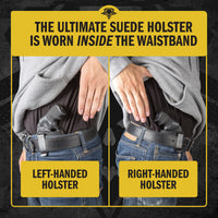 Load image into Gallery viewer, The Ultimate Suede Leather IWB Holster - J Frame / 38 Special - Lifetime Warranty - Made in USA