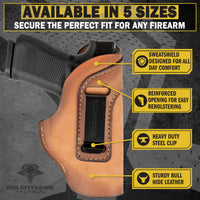 Load image into Gallery viewer, The Defender Leather IWB Holster - Fits Ruger LCP, LCP2, Sig P238, P290, S&W Bodyguard .380 and Most .380's - Lifetime Warranty - Made in USA