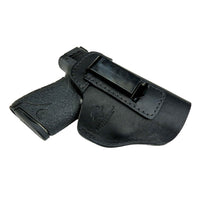 Load image into Gallery viewer, The Defender Leather IWB Holster - S&amp;W Shield/Glock/XD Handguns - Lifetime Warranty - Made in USA
