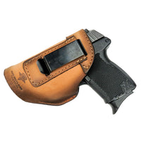 Load image into Gallery viewer, The Defender Leather IWB Holster | Fits Glock 42 | P365 | Hellcat | Lifetime Warranty | Made in USA
