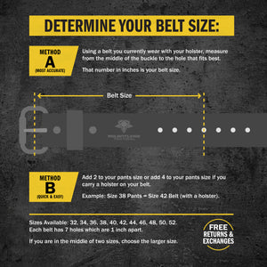 The "Double Tap" Gun Belt | Made in USA | Lifetime Warranty | 14 oz Full Grain Leather CCW Belt