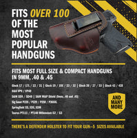 Load image into Gallery viewer, Clearance!!! The Defender Leather IWB Holster - S&W Shield/Glock/XD Handguns - Made in USA