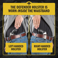 Load image into Gallery viewer, The Defender Leather IWB Holster - Fits Snub Nose Style Revolver - Lifetime Warranty - Made in USA