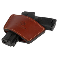 Load image into Gallery viewer, Dual Threat IWB / OWB Universal Belt Slide Holster | Made in USA | Ambidextrous Leather Holster
