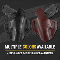 Load image into Gallery viewer, Clearance!!! Relentless Tactical Ultimate Leather Holster 2 Slot OWB | Made in USA | For GLOCK 17 19 22 26 32 33 / S&W M&P Shield / Springfield XD & XDS / Plus All Similar Sized Handguns