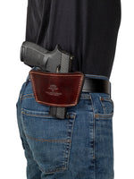 Load image into Gallery viewer, Dual Threat IWB / OWB Universal Belt Slide Holster | Made in USA | Ambidextrous Leather Holster