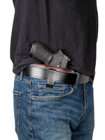Load image into Gallery viewer, Dual Threat IWB / OWB Universal Belt Slide Holster | Made in USA | Ambidextrous Leather Holster
