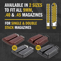Load image into Gallery viewer, Leather 2 Magazine Holder | Made In USA | Lifetime Warranty | Fits virtually any 9mm, .40, .45 or .380 Pistol Mag | Single or Double Stack | IWB or OWB