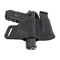 Load image into Gallery viewer, Comfort Carry Leather Holster &amp; Mag Pouch Combo | Made In USA | Lifetime Warranty Holsters Black / Right Handed
