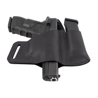 Load image into Gallery viewer, Comfort Carry Leather Holster & Mag Pouch Combo | Made In USA | Lifetime Warranty Holsters Black / Right Handed