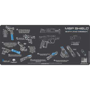 Gun Cleaning Mat - Instructional - Handguns - Made in the USA Tactical Accessories S&W Shield