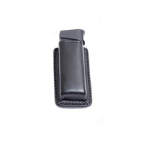 Load image into Gallery viewer, Relentless Tactical Tactical Accessories Leather Magazine Pouch with Spring Steel Belt Clip Double Stack / Black