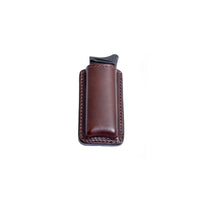 Load image into Gallery viewer, Relentless Tactical Tactical Accessories Leather Magazine Pouch with Spring Steel Belt Clip Single Stack / Brown