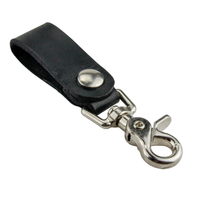 Load image into Gallery viewer, Relentless Tactical Tactical Accessories The Ultimate Leather Keychain | Made in USA | Hand Made of Full Grain Leather | Luxury Valet Keychain | Quick Detach | Leather Belt Keeper | Key Ring Organizer Black