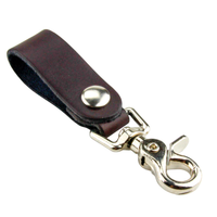 Load image into Gallery viewer, Relentless Tactical Tactical Accessories The Ultimate Leather Keychain | Made in USA | Hand Made of Full Grain Leather | Luxury Valet Keychain | Quick Detach | Leather Belt Keeper | Key Ring Organizer Brown

