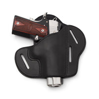 Load image into Gallery viewer, The Ultimate Leather Gun Holster | 3 Slot Pancake Style Belt Holster | Handmade in the USA! | Fits all 1911 Style Handguns
