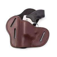 Load image into Gallery viewer, The Ultimate Leather Gun Holster | 3 Slot Pancake Style Belt Holster | Handmade in the USA! | J-Frame & 38 special - Lifetime Warranty