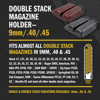 Load image into Gallery viewer, Leather 2 Magazine Holder | Made In USA | Lifetime Warranty | Fits virtually any 9mm, .40, .45 or .380 Pistol Mag | Single or Double Stack | IWB or OWB