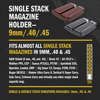 Load image into Gallery viewer, Leather 2 Magazine Holder | Made In USA | Lifetime Warranty | Fits virtually any 9mm, .40, .45 or .380 Pistol Mag | Single or Double Stack | IWB or OWB