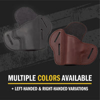 Load image into Gallery viewer, The Ultimate Leather Gun Holster | 3 Slot Pancake Style Belt Holster | Handmade in the USA! | Fits all 1911 Style Handguns