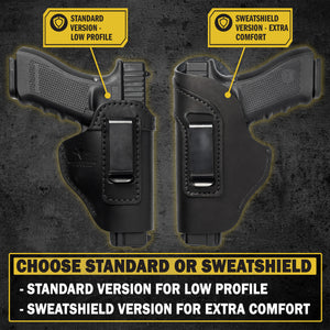 thumbnail image 2 of Master's Premium Leather IWB Holster For M&P Shield 9mm/40 And Glock 26/27 - Brown, Right Hand 2 of 3