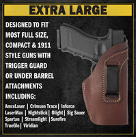 Load image into Gallery viewer, Defender 2.0 IWB Gun Holster | Fits Full Size, Compact, 1911 w/ Trigger or Under Barrel Attachments
