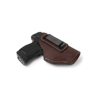 Load image into Gallery viewer, The Defender Leather IWB Holster | Fits Glock 42 | P365 | Hellcat | Lifetime Warranty | Made in USA
