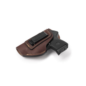 The Defender Leather IWB Holster - Fits Ruger LCP, LCP2, Sig P238, P290, S&W Bodyguard .380 and Most .380's - Lifetime Warranty - Made in USA