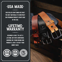 Load image into Gallery viewer, The All American Leather Belt – Full Grain Men’s Casual &amp; Work Belt Made in USA
