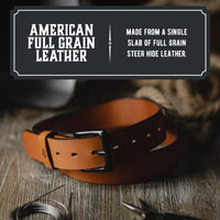 Load image into Gallery viewer, The All American Leather Belt – Full Grain Men’s Casual &amp; Work Belt Made in USA
