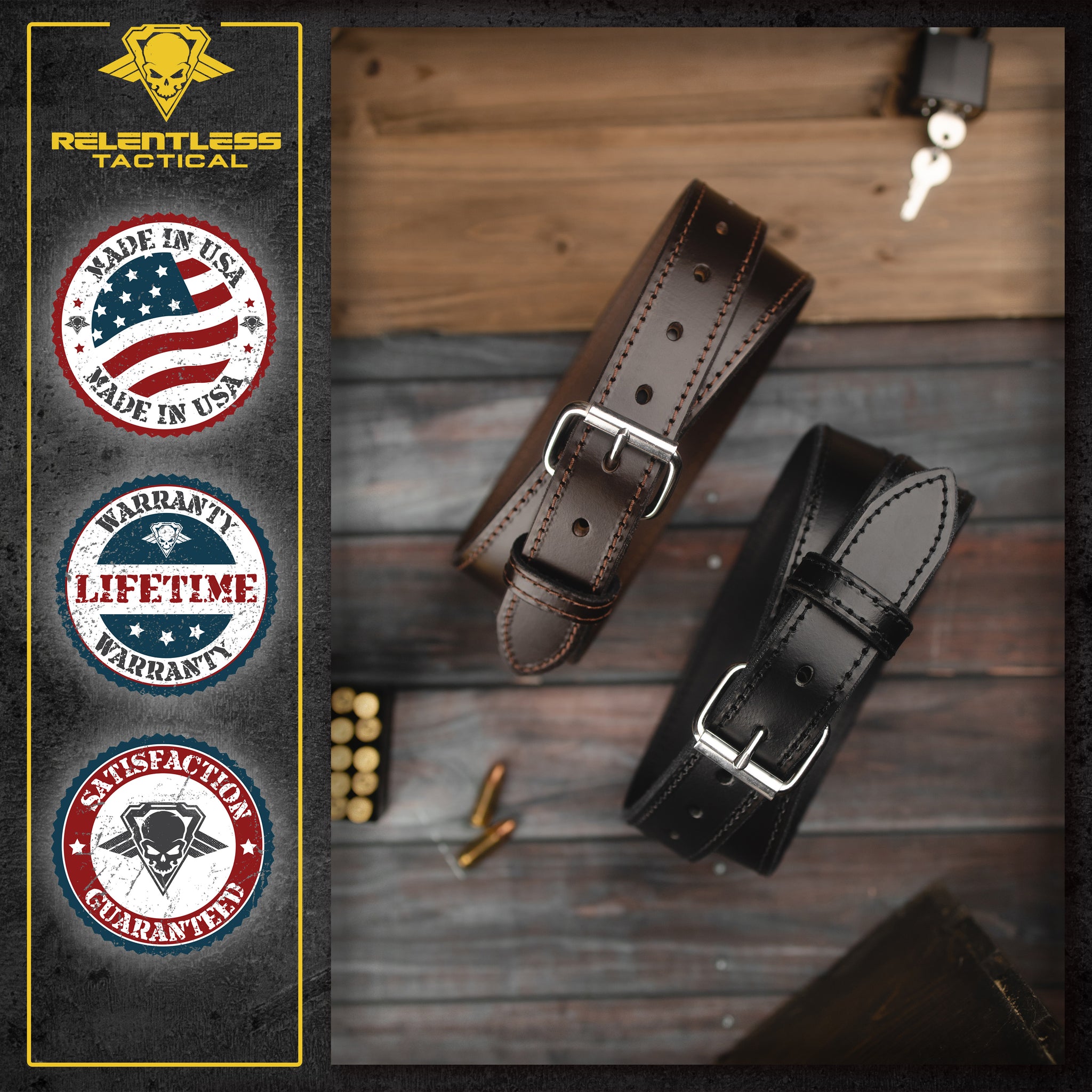 Ultimate Steel Core CCW Leather Gun Belt | Relentless Tactical Ultimate Steel Core CCW Leather Gun Belt | Relentless Tactical