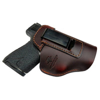 Load image into Gallery viewer, Clearance!!! The Defender Leather IWB Holster - S&amp;W Shield/Glock/XD Handguns - Made in USA
