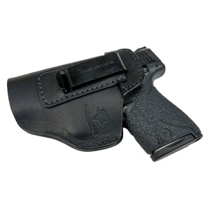 The Defender Leather IWB Holster - S&W Shield/Glock/XD Handguns - Lifetime Warranty - Made in USA