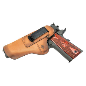 The Defender Leather IWB Holster - Fits All 1911 Style Handguns - Lifetime Warranty - Made in USA