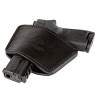 Load image into Gallery viewer, Clearance!!! Dual Threat IWB / OWB Universal Belt Slide Holster | Made in USA | Ambidextrous Leather Holster
