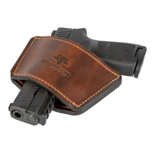Dual Threat IWB / OWB Universal Belt Slide Holster | Made in USA | Ambidextrous Leather Holster