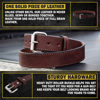 Load image into Gallery viewer, The Ultimate Concealed Carry CCW Leather Gun Belt - Made in USA - Lifetime Warranty
