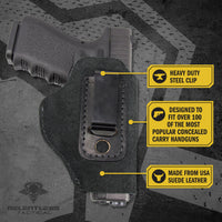 Load image into Gallery viewer, Clearance!!! The Ultimate Suede Leather IWB Holster - S&amp;W Shield/Glock/XD - Made in USA
