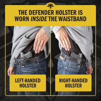 Load image into Gallery viewer, Clearance!!! The Defender Leather IWB Holster - S&amp;W Shield/Glock/XD Handguns - Made in USA
