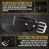 Load image into Gallery viewer, The &quot;Double Tap&quot; Gun Belt | Made in USA | Lifetime Warranty | 14 oz Full Grain Leather CCW Belt
