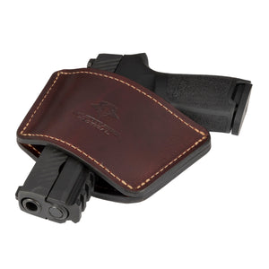 Clearance!!! Dual Threat IWB / OWB Universal Belt Slide Holster | Made in USA | Ambidextrous Leather Holster