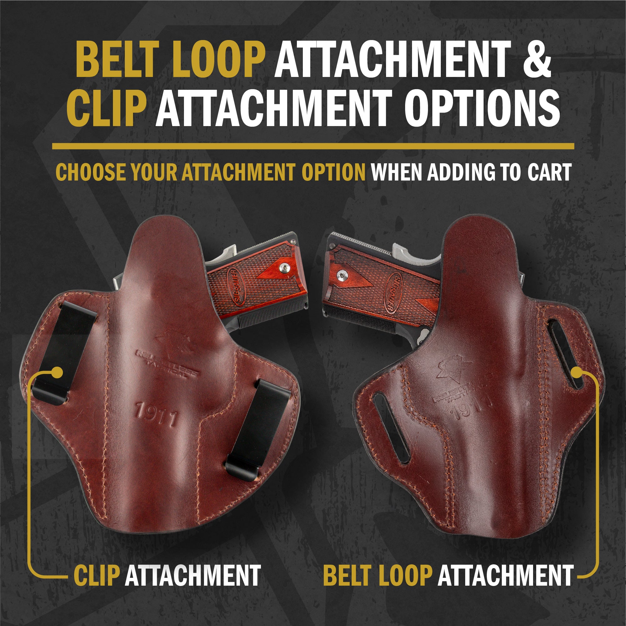 The Ultimate 3 Slot OWB Leather Gun Holster