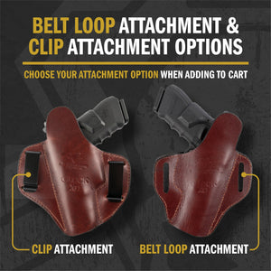 Clearance!!!  Relentless Tactical Ultimate Leather Holster 2 Slot OWB | Made in USA | For GLOCK 17 19 22 26 32 33 / S&W M&P Shield / Springfield XD & XDS / Plus All Similar Sized Handguns