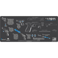 Load image into Gallery viewer, Gun Cleaning Mat - Instructional - Handguns - Made in the USA Tactical Accessories 1911

