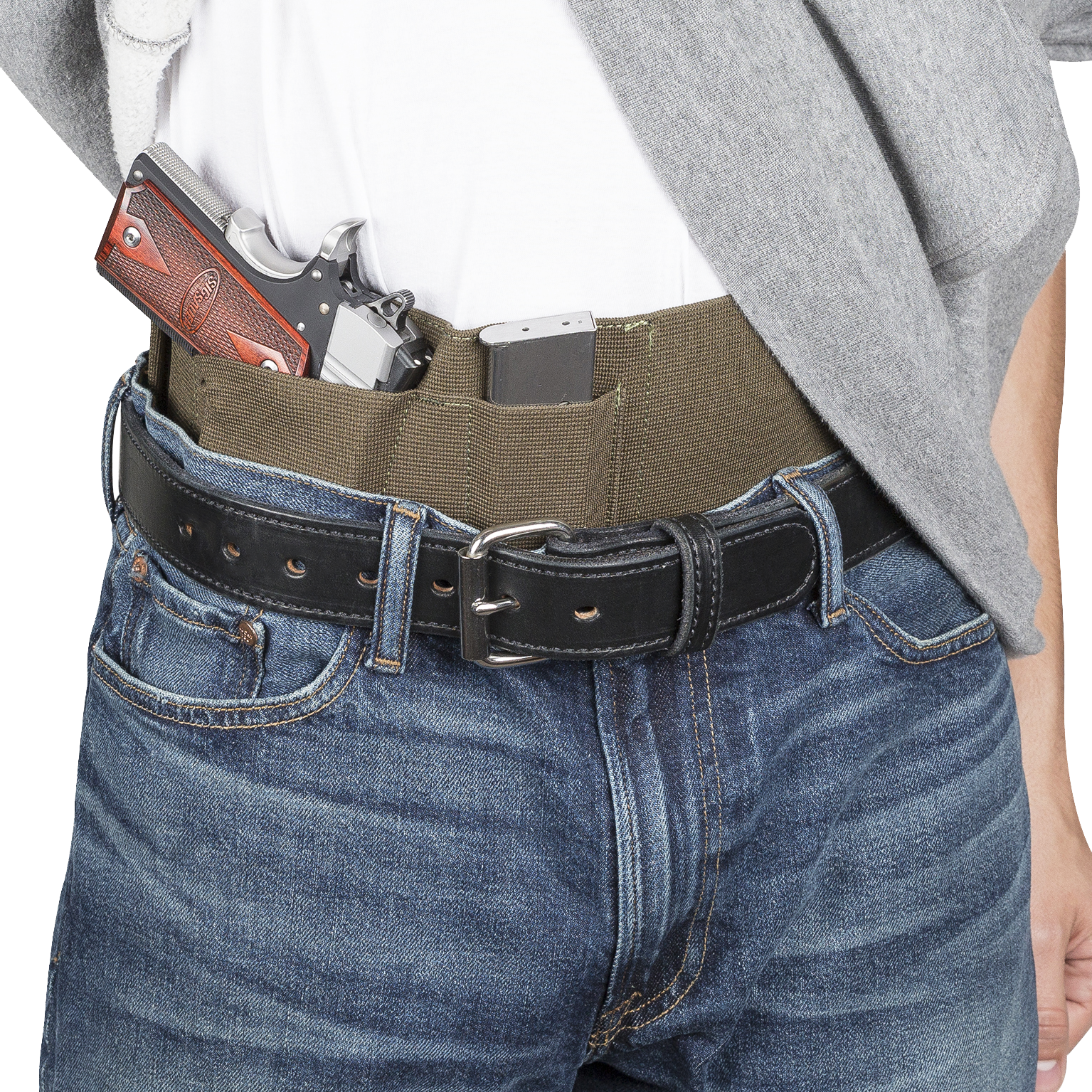 Tactical Belly Band Gun Holster Concealed Carry Waist Band Pistol
