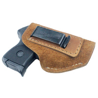 Load image into Gallery viewer, Relentless Tactical Holsters The Ultimate Suede Leather IWB Holster - LC9/Kahr CM9 - Lifetime Warranty - Made in USA Inside the Waistband - Right Handed / Brown
