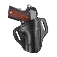 Load image into Gallery viewer, Relentless Tactical Ultimate Leather Holster 2 Slot OWB | Made in USA | Lifetime Warranty | Fits Most 1911 Style Handguns | Kimber - Colt - S &amp; W - Sig Sauer - Remington - Ruger - Springfield &amp; More Holsters Right Handed / Black
